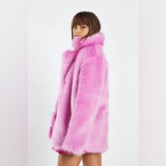 J.Crew Collection faux fur coat in hibiscus size XS XXS - Picture 10 of 16